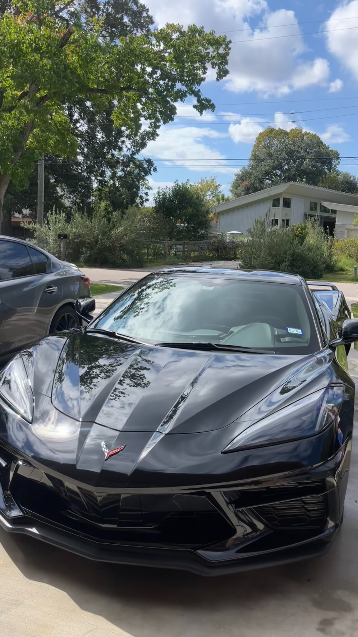 Black Corvette after detailing